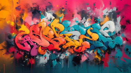 **<https://s.mj.run/e016q7XjAuI> a graffiti painting with many different colors, in the style of...