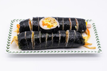 Korean traditional dish in a bowl - kimbap