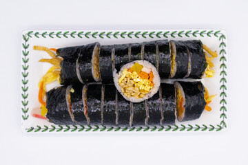 Korean traditional dish in a bowl - kimbap