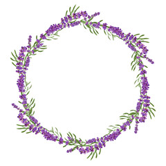 frame of lavender flowers