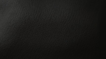 Fototapeta premium Detailed up-close view showcasing the texture of black leather material 