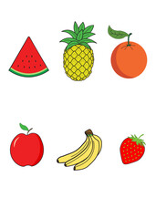 set of fruits