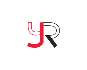 creative letter YR logo design vector template