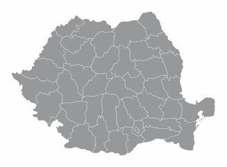 Romania counties map
