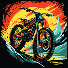 Creative Motorbike vector t-shirt design