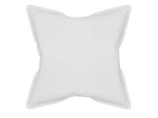 Mockup white square pillow. 3d render