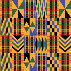 Seamless African geometric pattern vector Background 