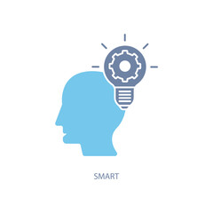 smart concept line icon. Simple element illustration.smart concept outline symbol design.