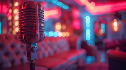  Luxury Karaoke room with microphone 