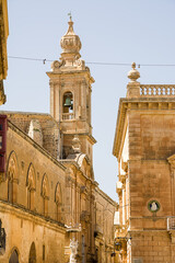 Bell Tower of Church of the annunciation of our lady in Mdina, Malta - 745270304