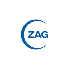 ZAG logo. Z A G design. White ZAG letter. ZAG, Z A G letter logo design. Initial letter ZAG linked circle uppercase monogram logo. Z A G letter logo vector design. top logo, Most Recent, Featured,