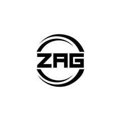 ZAG logo. Z A G design. White ZAG letter. ZAG, Z A G letter logo design. Initial letter ZAG linked circle uppercase monogram logo. Z A G letter logo vector design. top logo, Most Recent, Featured,