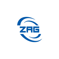 ZAG logo. Z A G design. White ZAG letter. ZAG, Z A G letter logo design. Initial letter ZAG linked circle uppercase monogram logo. Z A G letter logo vector design. top logo, Most Recent, Featured,