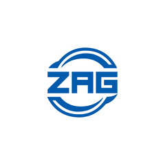 ZAG logo. Z A G design. White ZAG letter. ZAG, Z A G letter logo design. Initial letter ZAG linked circle uppercase monogram logo. Z A G letter logo vector design. top logo, Most Recent, Featured,