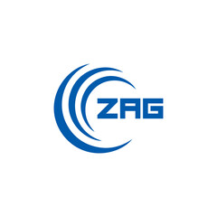 ZAG logo. Z A G design. White ZAG letter. ZAG, Z A G letter logo design. Initial letter ZAG linked circle uppercase monogram logo. Z A G letter logo vector design. top logo, Most Recent, Featured,