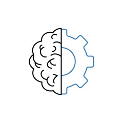 learning concept line icon. Simple element illustration. learning concept outline symbol design.