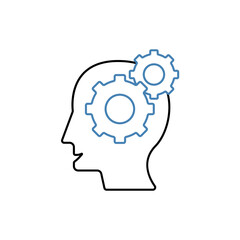 cognition concept line icon. Simple element illustration.cognition concept outline symbol design.
