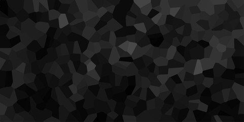 Polygonal Mosaic Background .dark grey and black abstract mosaic seamless pattern. Vector crack background. Endless texture. Gray Geometric Retro tiles pattern Fabric vintage print, vector . - obrazy, fototapety, plakaty