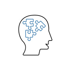 alzheimer concept line icon. Simple element illustration.alzheimer concept outline symbol design.