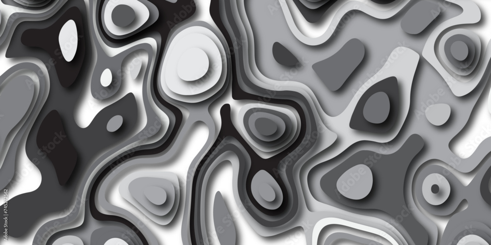 Leinwandbilder abstract grey paper cut background design .abstract vector seamless pattern with shadows trendy mult