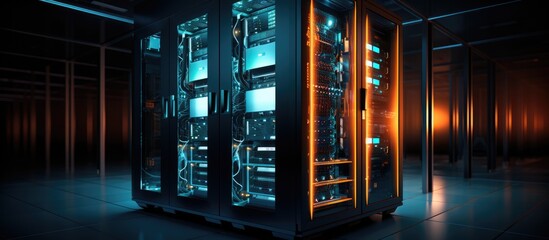 Internet Visualization Projection Data Server Rack