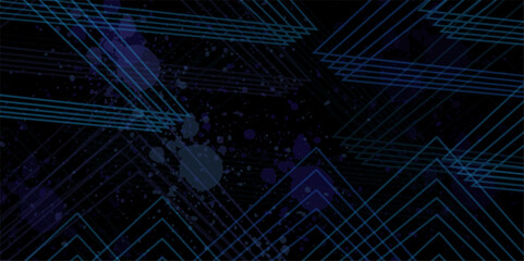 Premium Abstract dark blue abstract background. Abstract background with linear shapes. Template for covers, banners, posters and creative ideas.