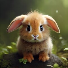 Obraz premium A cute little rabbit