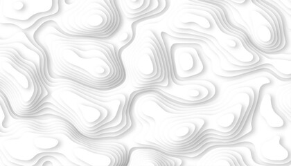 Paper cut topography background. Topographic relief map. Origami paper art, abstract modern trendy design for banner or flyer. Vector illustration