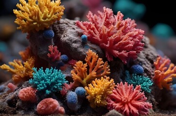 colorful amazing coral reef background