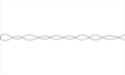 Banner with curved lines. Background with wavy line. Line art striped graphic template. Vector file. AI