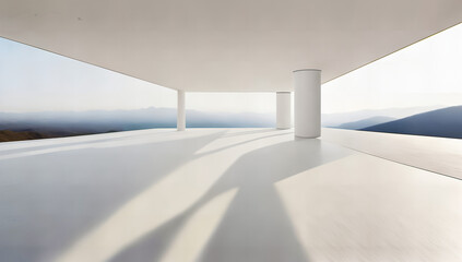 Modern design Terrassen Architektur  mit lichtdurchflutetem Ausblick