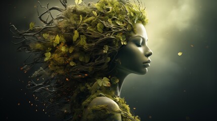 Artistic image of mother earth. World environment and mother earth day concept - obrazy, fototapety, plakaty