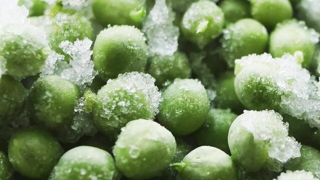 Pea texture. Frozen food. Vegan diet. Healthy nutrient 