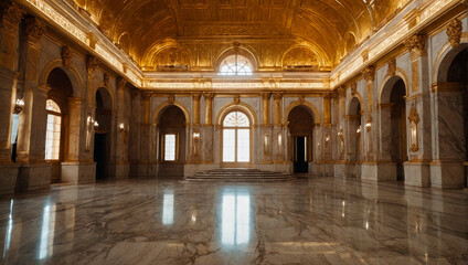 Obraz premium Iinterior of the royal palace. Gold and marble