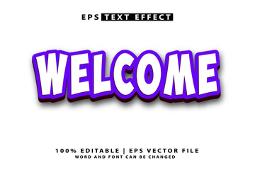 Welcome 3d editable text effect