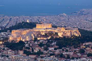 Fototapeta na wymiar the Acropolis in Athens, Attica, Greece