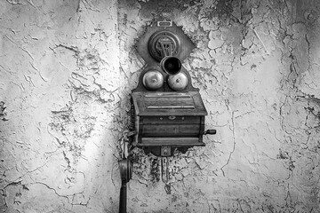 altes Telefon an einem verlorenen Ort