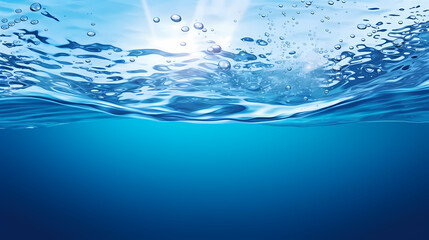 Obraz premium Abstract blue water wave texture background