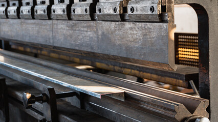 Hydraulic sheet metal folding machine. 