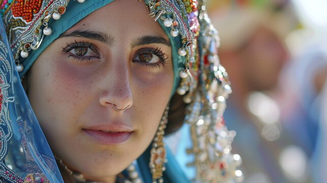 beautiful Turkish woman in ethnic dress, a mesmerizing blend of tradition and elegance