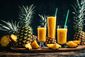 pineapple juice and fruits