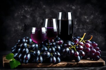 wine and grapes