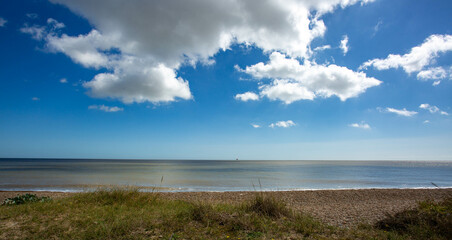 looking out to sea at Sizewell Suffolk