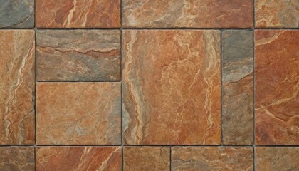 Fototapeta premium Slate tile ceramic seamless pattern brick brown stone texture for background