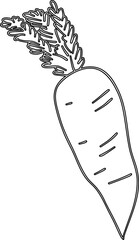 Carrot drawing doodle vegetable design.