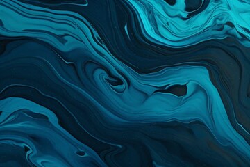 illustration blue liquid color waves 3d swirl .