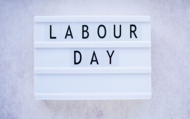 Labour day. Greeting sign. Workers holiday