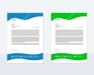 Modern corporate letterhead template