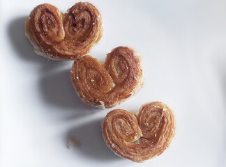 Palmeritas, sweet bakery dessert