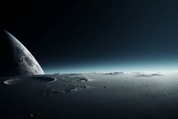 landscape cloud dark horizon light lunar star . - obrazy, fototapety, plakaty